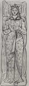 Eleanor de Aquitania recostada (c.1122-1204) (detalle) de French School